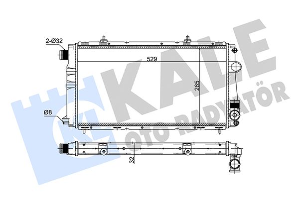 351795 KALE OTO RADYATÖR Радиатор, охлаждение двигателя