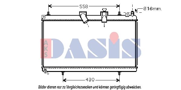 060059N AKS DASIS Радиатор, охлаждение двигателя