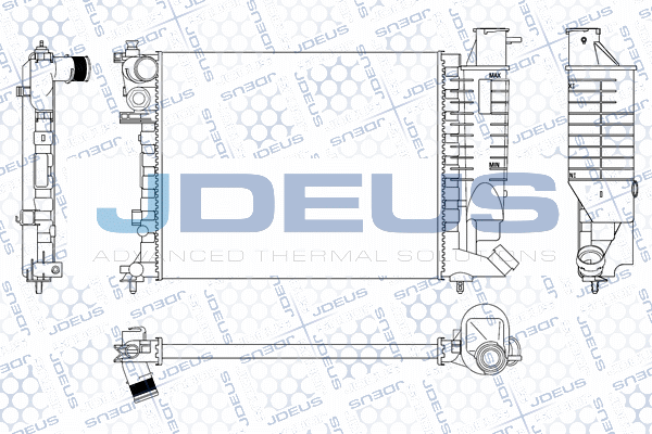 M0070670 JDEUS Радиатор, охлаждение двигателя