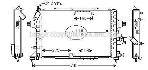 OLA2365 AVA QUALITY COOLING Радиатор, охлаждение двигателя