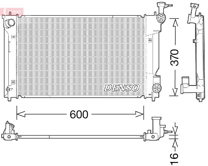 DRM50094 DENSO Радиатор, охлаждение двигателя