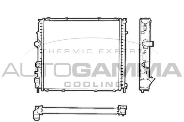 101246 AUTOGAMMA Радиатор, охлаждение двигателя