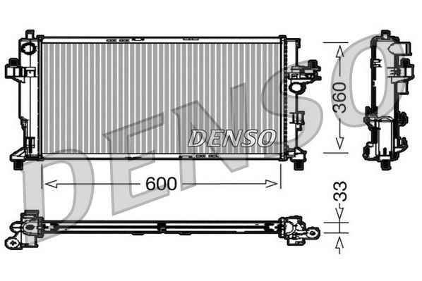 DRM20039 DENSO Радиатор, охлаждение двигателя