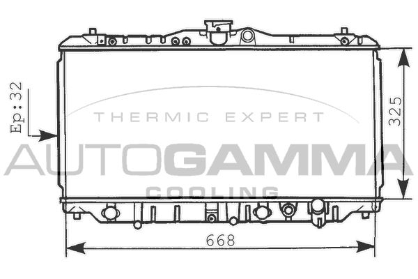 100434 AUTOGAMMA Радиатор, охлаждение двигателя