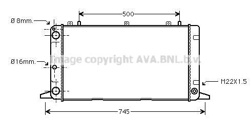 AI2098 AVA QUALITY COOLING Радиатор, охлаждение двигателя