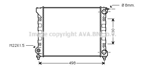 VNA2047 AVA QUALITY COOLING Радиатор, охлаждение двигателя