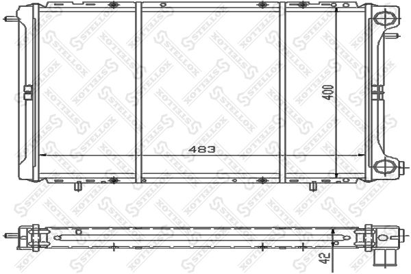 1025232SX STELLOX Радиатор, охлаждение двигателя