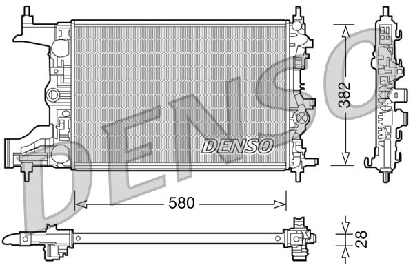 DRM20098 DENSO Радиатор, охлаждение двигателя