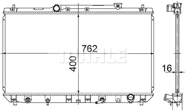 CR548000S MAHLE Радиатор, охлаждение двигателя