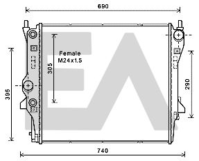 31R35005 EACLIMA Радиатор, охлаждение двигателя