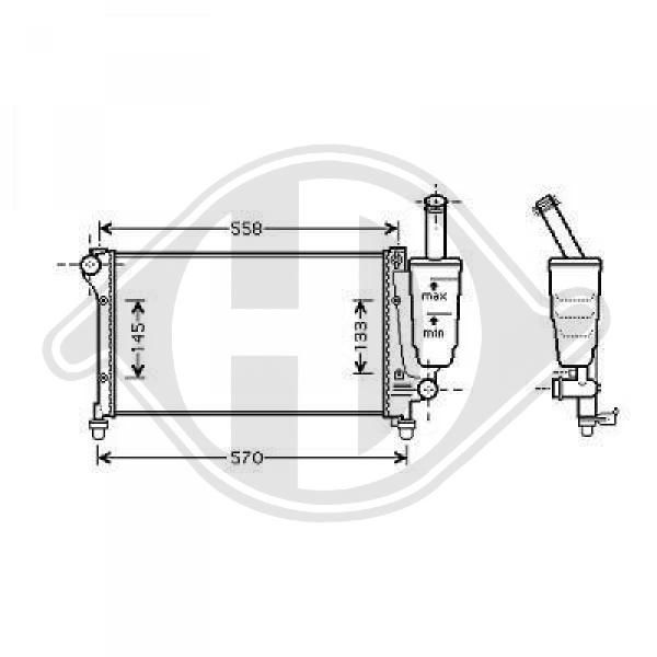DCM1973 DIEDERICHS Радиатор, охлаждение двигателя