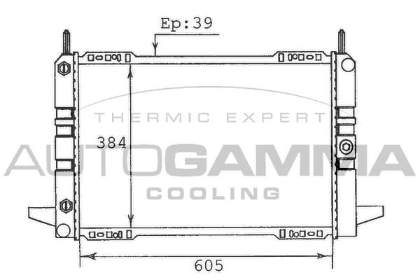 100368 AUTOGAMMA Радиатор, охлаждение двигателя