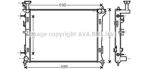 KA2160 AVA QUALITY COOLING Радиатор, охлаждение двигателя