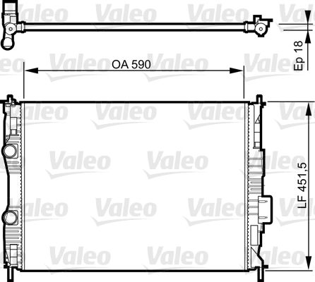 735281 VALEO Радиатор, охлаждение двигателя