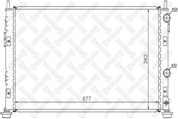 1025282SX STELLOX Радиатор, охлаждение двигателя