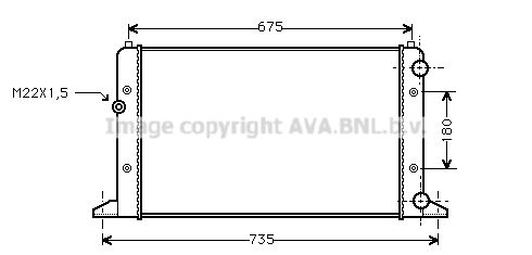 VNA2160 AVA QUALITY COOLING Радиатор, охлаждение двигателя