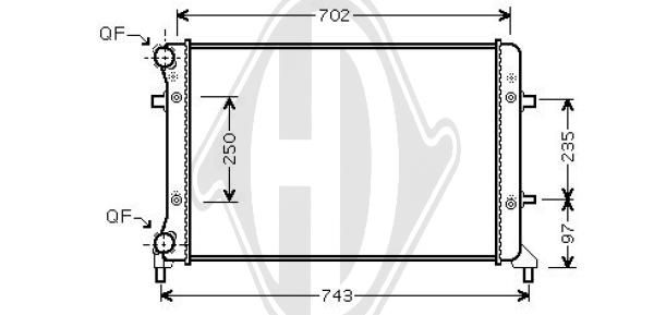 DCM3440 DIEDERICHS Радиатор, охлаждение двигателя
