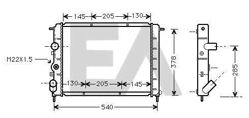 31R60056 EACLIMA Радиатор, охлаждение двигателя