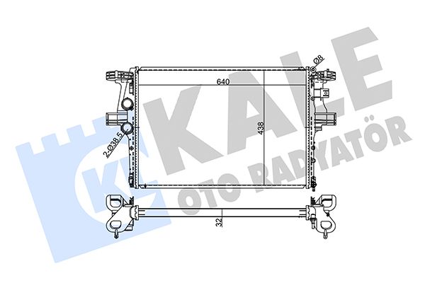 354990 KALE OTO RADYATÖR Радиатор, охлаждение двигателя