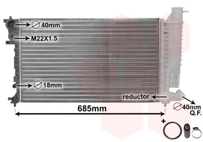 40002140 VAN WEZEL Радиатор, охлаждение двигателя