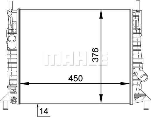 CR1352000P MAHLE Радиатор, охлаждение двигателя
