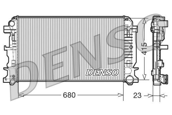 DRM17018 DENSO Радиатор, охлаждение двигателя