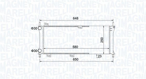 350213814000 MAGNETI MARELLI Радиатор, охлаждение двигателя