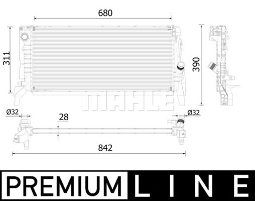 CR2311000P MAHLE Радиатор, охлаждение двигателя