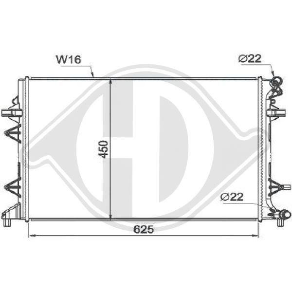 DCM3907 DIEDERICHS Радиатор, охлаждение двигателя