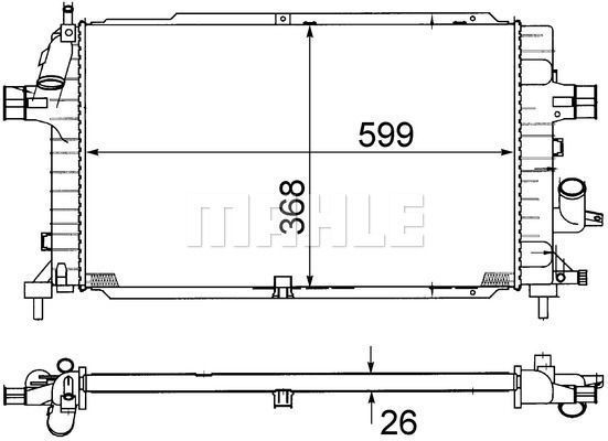 CR1687000S MAHLE Радиатор, охлаждение двигателя