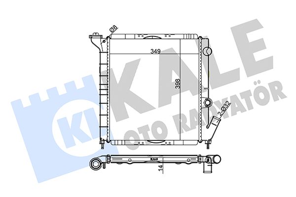 208200 KALE OTO RADYATÖR Радиатор, охлаждение двигателя