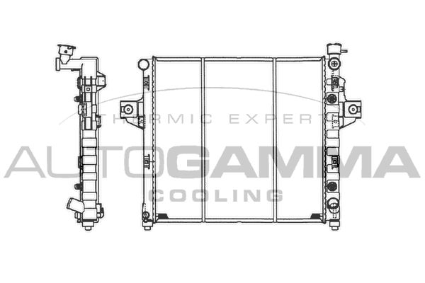 102134 AUTOGAMMA Радиатор, охлаждение двигателя