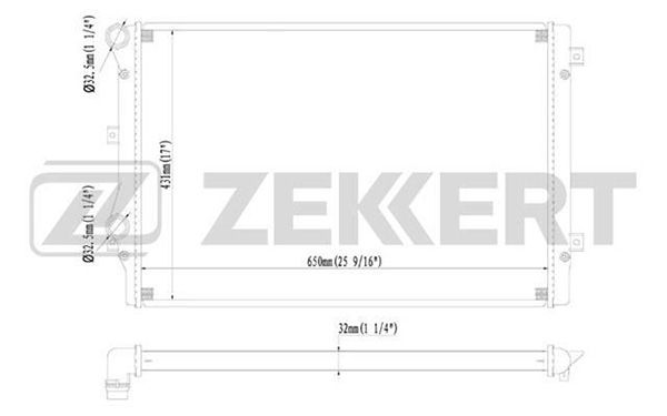 MK1092 ZEKKERT Радиатор, охлаждение двигателя