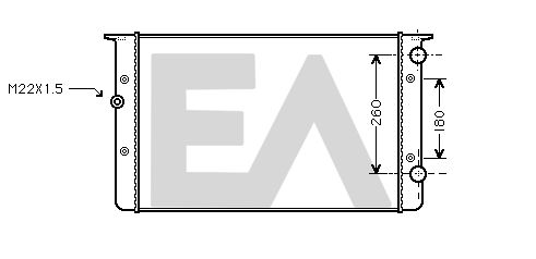 31R77080 EACLIMA Радиатор, охлаждение двигателя