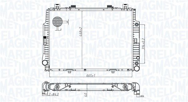 350213174700 MAGNETI MARELLI Радиатор, охлаждение двигателя