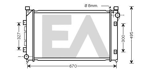 31R05042 EACLIMA Радиатор, охлаждение двигателя