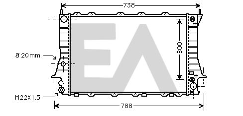 31R02077 EACLIMA Радиатор, охлаждение двигателя