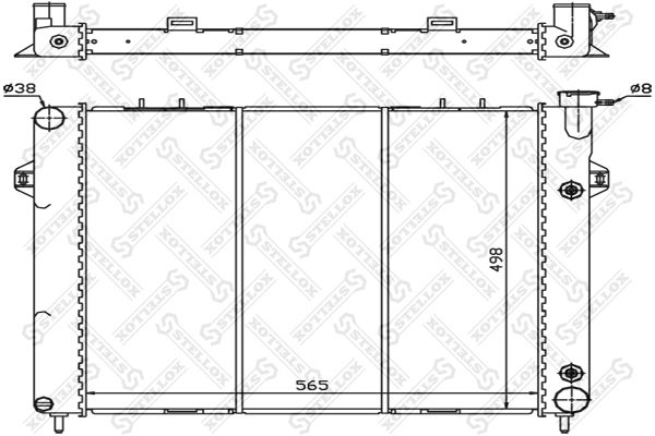 1025614SX STELLOX Радиатор, охлаждение двигателя