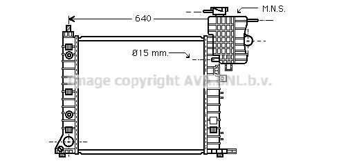 MSA2265 AVA QUALITY COOLING Радиатор, охлаждение двигателя