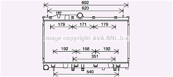 SU2113 AVA QUALITY COOLING Радиатор, охлаждение двигателя