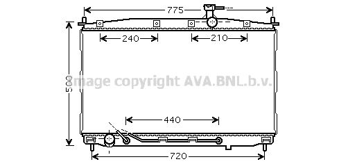 HY2174 AVA QUALITY COOLING Радиатор, охлаждение двигателя