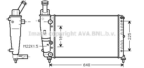 LC2082 AVA QUALITY COOLING Радиатор, охлаждение двигателя