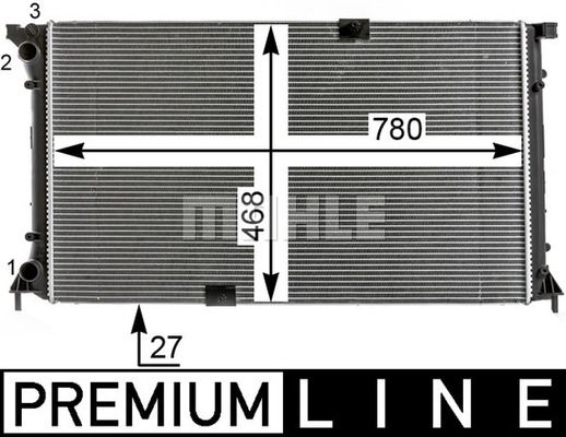 CR18000P MAHLE Радиатор, охлаждение двигателя