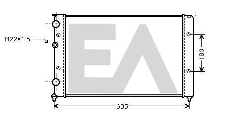 31R77089 EACLIMA Радиатор, охлаждение двигателя