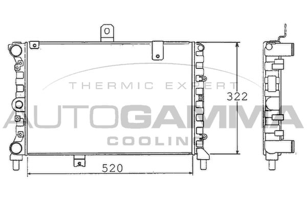 100452 AUTOGAMMA Радиатор, охлаждение двигателя
