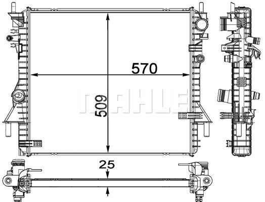 CR1937000P MAHLE Радиатор, охлаждение двигателя