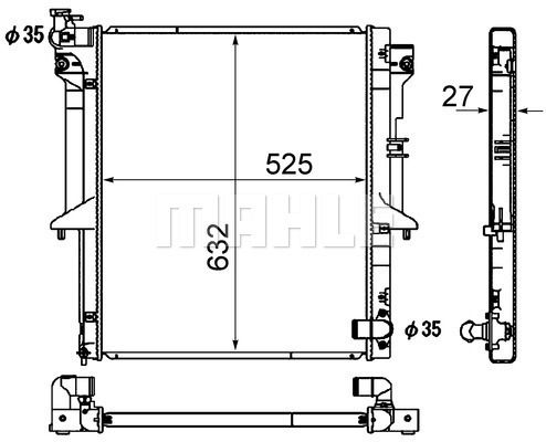 CR1880000S MAHLE Радиатор, охлаждение двигателя