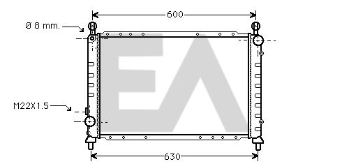 31R03028 EACLIMA Радиатор, охлаждение двигателя