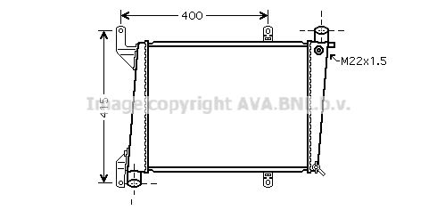 VO2127 AVA QUALITY COOLING Радиатор, охлаждение двигателя