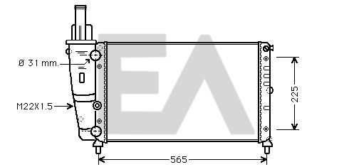 31R25085 EACLIMA Радиатор, охлаждение двигателя